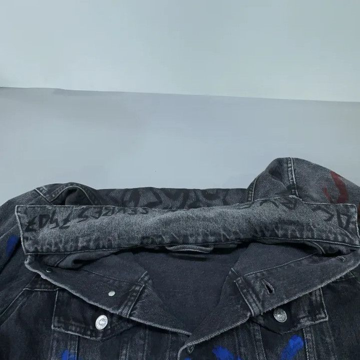 Balenciaga Balenciaga Black Graffiti Denim Jacket Size US L / EU 52-54 / 3 - 7 Thumbnail