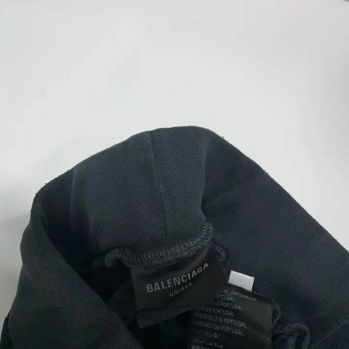 Balenciaga Balenciaga Black Cotton Loose Fit Sports Pants Size US 26 / EU 42 - 6 Thumbnail