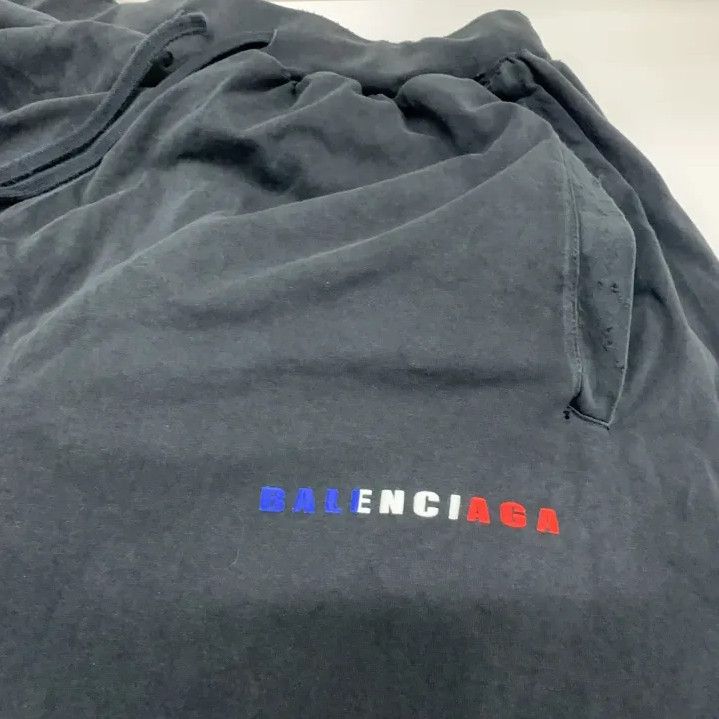 Balenciaga Balenciaga Black Cotton Loose Fit Sports Pants Size US 26 / EU 42 - 10 Thumbnail