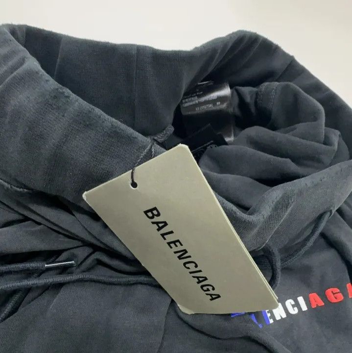 Balenciaga Balenciaga Black Cotton Loose Fit Sports Pants Size US 26 / EU 42 - 7 Thumbnail