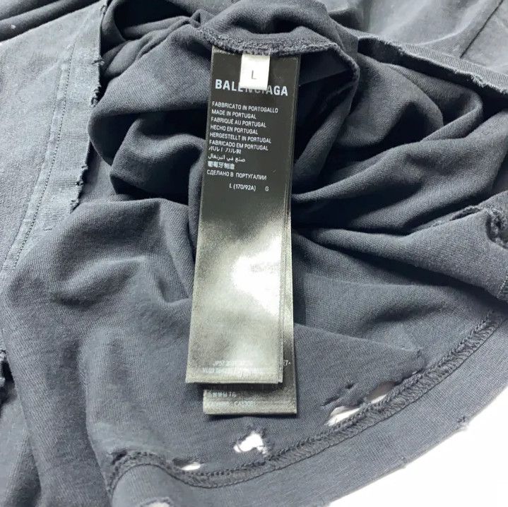 Balenciaga Balenciaga Black Graphic Short Sleeve T-Shirt Size US L / EU 52-54 / 3 - 3 Thumbnail
