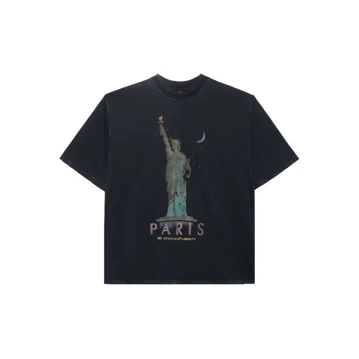 Balenciaga Balenciaga Black Graphic Short Sleeve T-Shirt Size US L / EU 52-54 / 3 - 2 Thumbnail