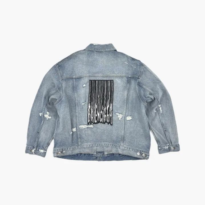 Balenciaga Balenciaga FW21 Logo Oversized Denim Jacket Size US S / EU 44-46 / 1 - 3 Thumbnail