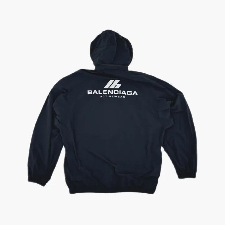 Balenciaga Balenciaga Black Logo Print Hooded Jacket Size US M / EU 48-50 / 2 - 3 Thumbnail