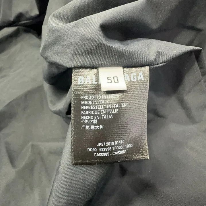Balenciaga Balenciaga Black Logo Embroidered Puffer Jacket Size US L / EU 52-54 / 3 - 6 Thumbnail