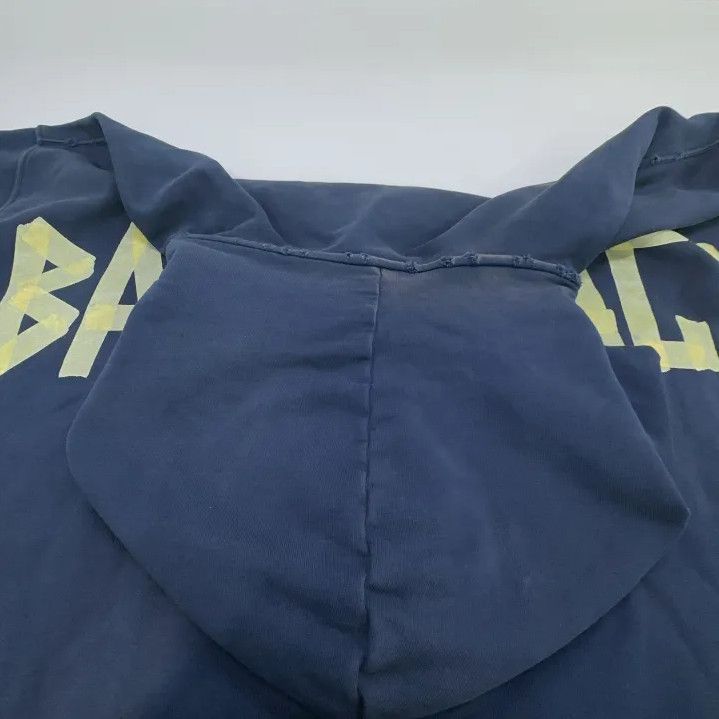 Balenciaga Balenciaga SS24 Logo Hoodie in Deep Blue Size US XS / EU 42 / 0 - 7 Thumbnail