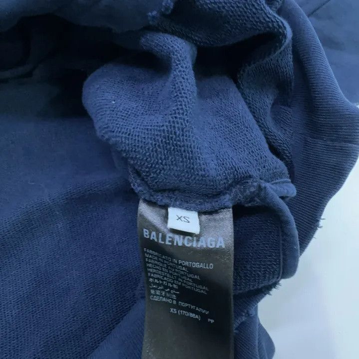 Balenciaga Balenciaga SS24 Logo Hoodie in Deep Blue Size US XS / EU 42 / 0 - 4 Thumbnail
