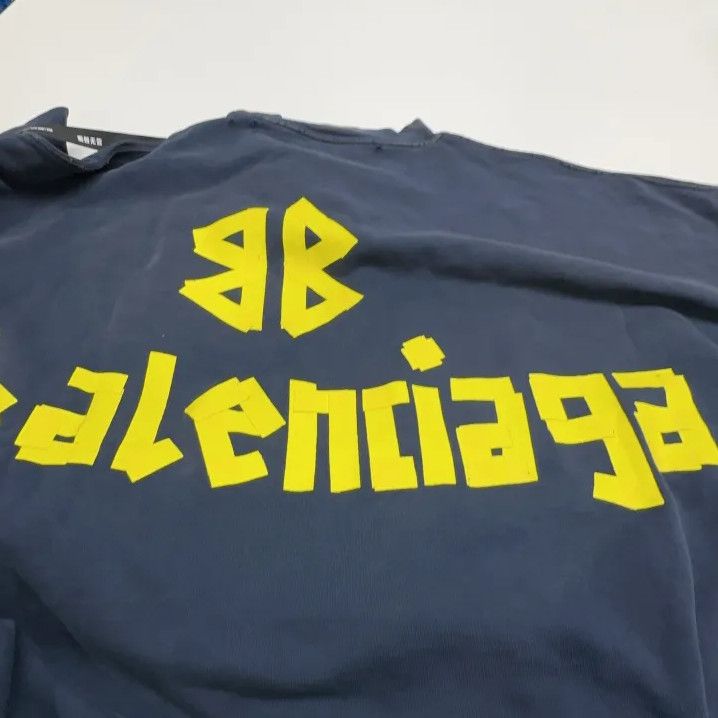 Balenciaga Balenciaga SS23 Blue Logo Sweatshirt for Men Size US L / EU 52-54 / 3 - 5 Thumbnail