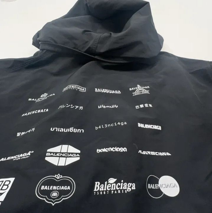 Balenciaga Balenciaga SS23 Logo Print Hooded Jacket Size US S / EU 44-46 / 1 - 4 Thumbnail