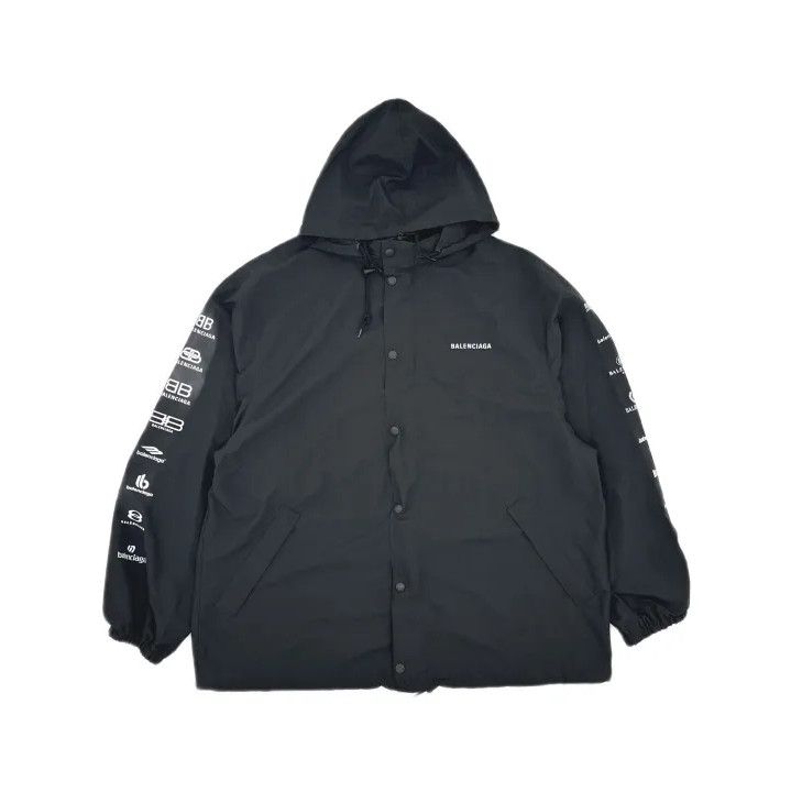 Balenciaga Balenciaga SS23 Logo Print Hooded Jacket Size US S / EU 44-46 / 1 - 2 Thumbnail