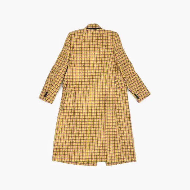 Balenciaga Balenciaga Classic Yellow Check Double-Breasted Coat Size US S / EU 44-46 / 1 - 3 Thumbnail