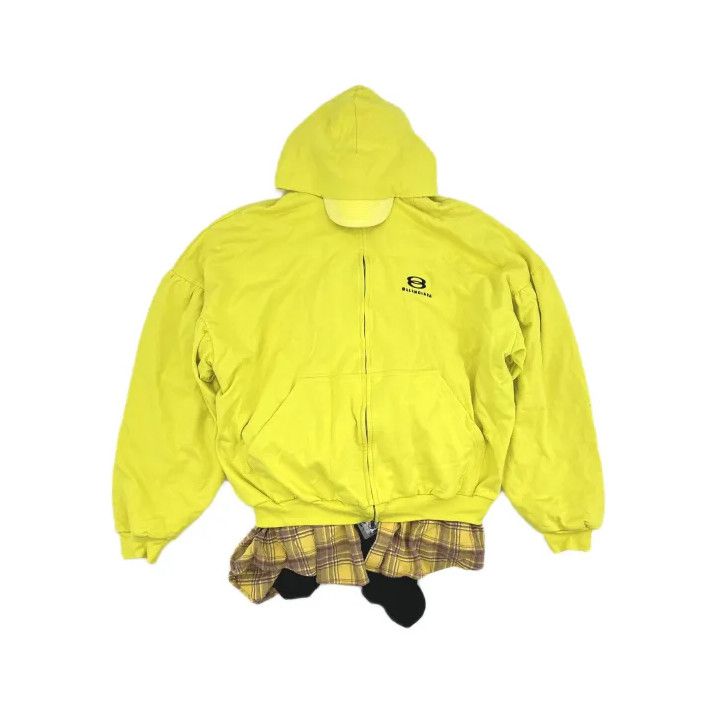 Balenciaga Balenciaga Yellow Logo-Print Hoodie, SS24 Collection Size US L / EU 52-54 / 3 - 2 Thumbnail