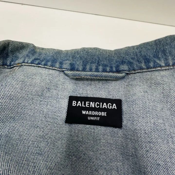 Balenciaga Balenciaga Classic Logo Embroidered Denim Jacket Size US L / EU 52-54 / 3 - 6 Thumbnail