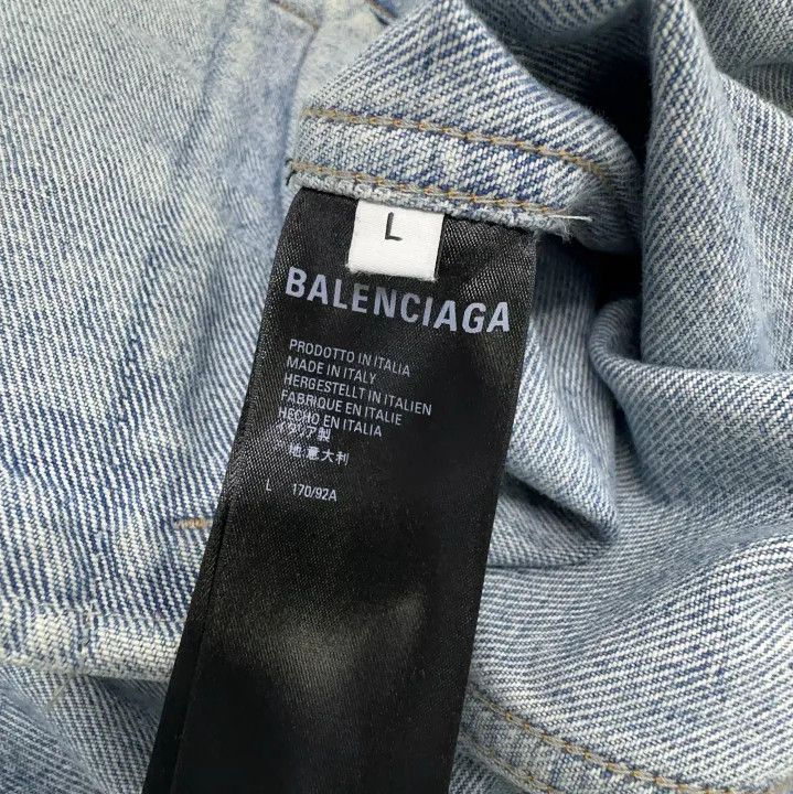 Balenciaga Balenciaga Classic Logo Embroidered Denim Jacket Size US L / EU 52-54 / 3 - 4 Thumbnail