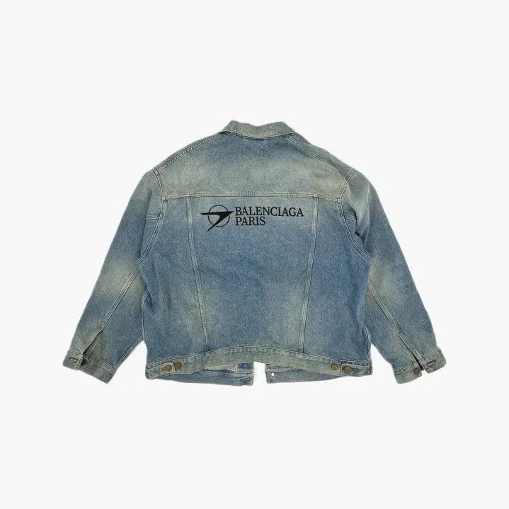 Balenciaga Balenciaga Classic Logo Embroidered Denim Jacket Size US L / EU 52-54 / 3 - 3 Thumbnail
