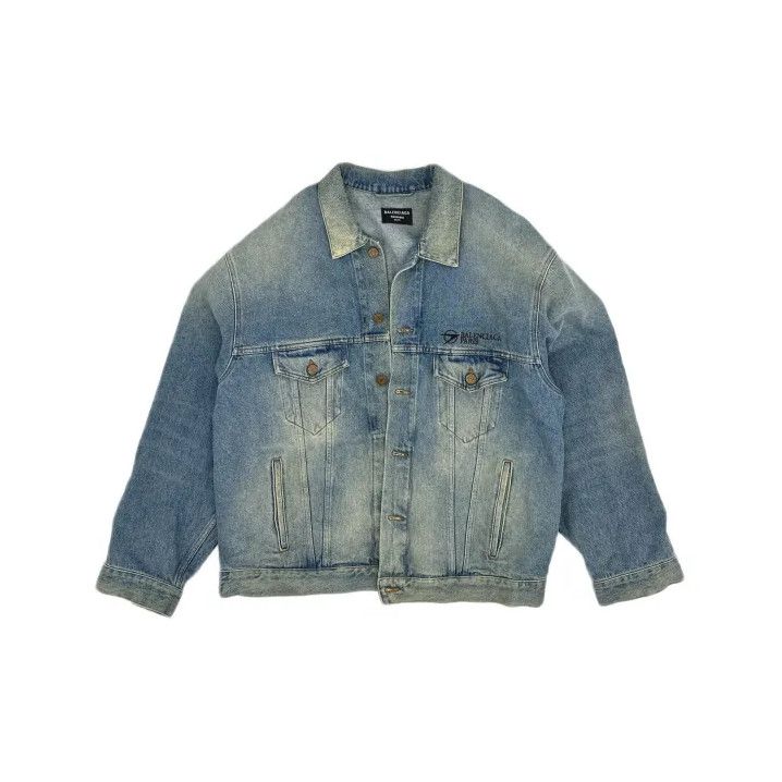 Balenciaga Balenciaga Classic Logo Embroidered Denim Jacket Size US L / EU 52-54 / 3 - 2 Thumbnail