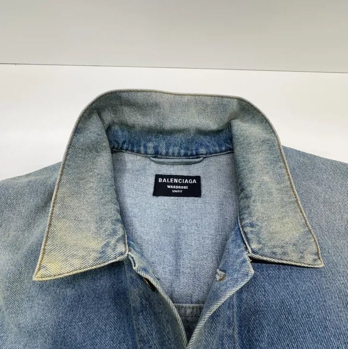 Balenciaga Balenciaga Classic Logo Embroidered Denim Jacket Size US L / EU 52-54 / 3 - 7 Thumbnail