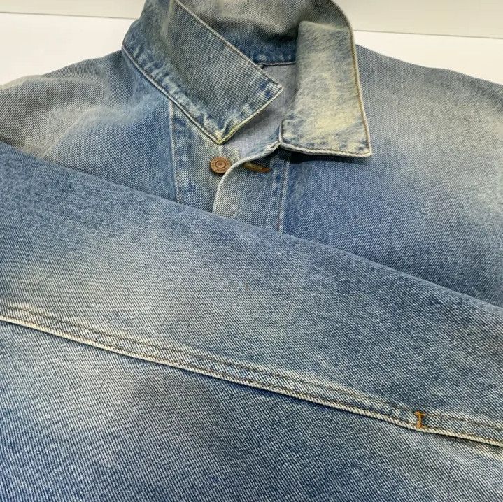 Balenciaga Balenciaga Classic Logo Embroidered Denim Jacket Size US L / EU 52-54 / 3 - 8 Thumbnail