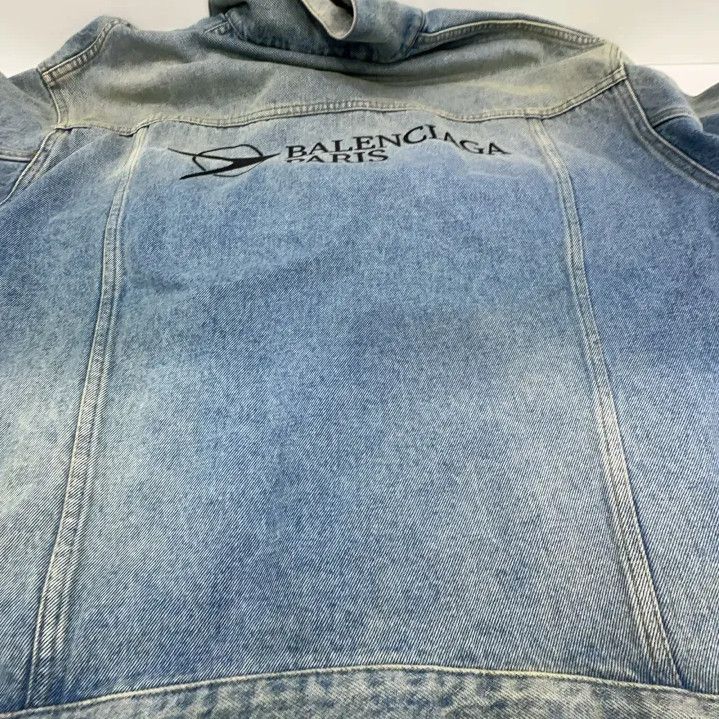 Balenciaga Balenciaga Classic Logo Embroidered Denim Jacket Size US L / EU 52-54 / 3 - 13 Thumbnail