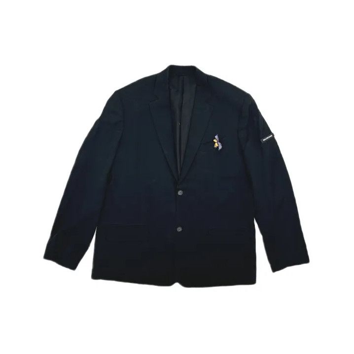 Balenciaga Balenciaga Black Loose Blazer Jacket for Men Size US L / EU 52-54 / 3 - 2 Thumbnail