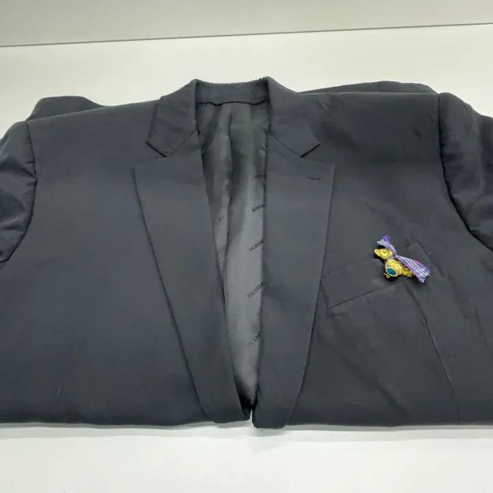 Balenciaga Balenciaga Black Loose Blazer Jacket for Men Size US L / EU 52-54 / 3 - 10 Thumbnail
