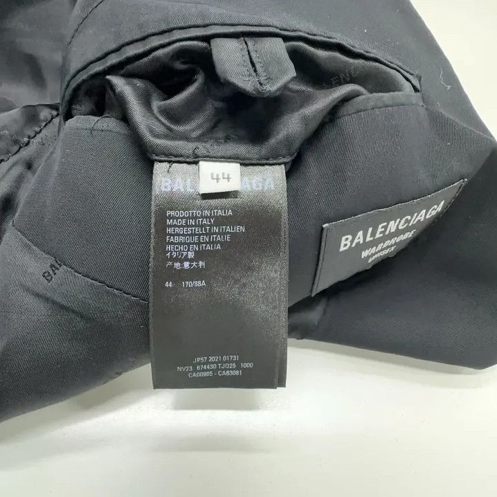 Balenciaga Balenciaga Black Loose Blazer Jacket for Men Size US L / EU 52-54 / 3 - 5 Thumbnail