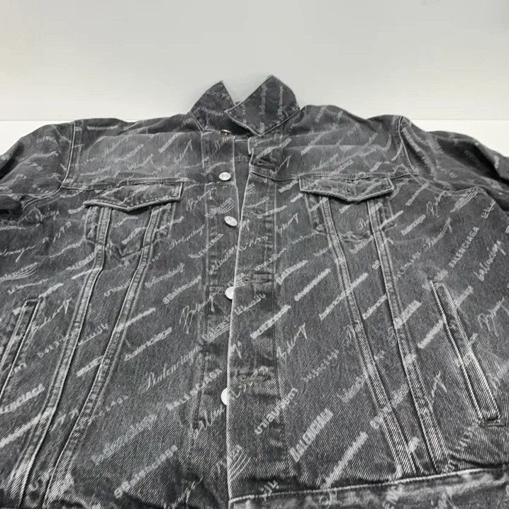 Balenciaga Balenciaga SS23 Logo Print Denim Jacket Size US S / EU 44-46 / 1 - 9 Thumbnail