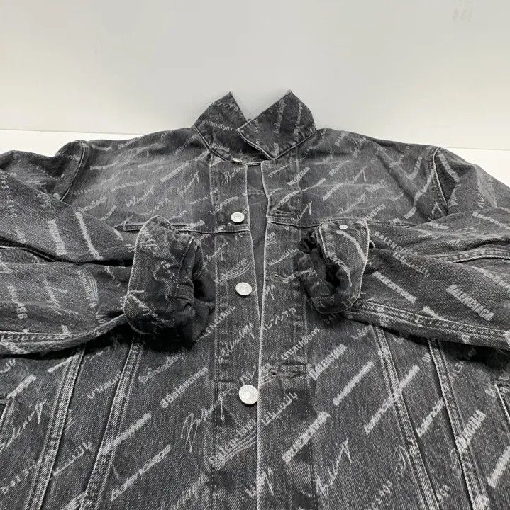 Balenciaga Balenciaga SS23 Logo Print Denim Jacket Size US S / EU 44-46 / 1 - 10 Thumbnail
