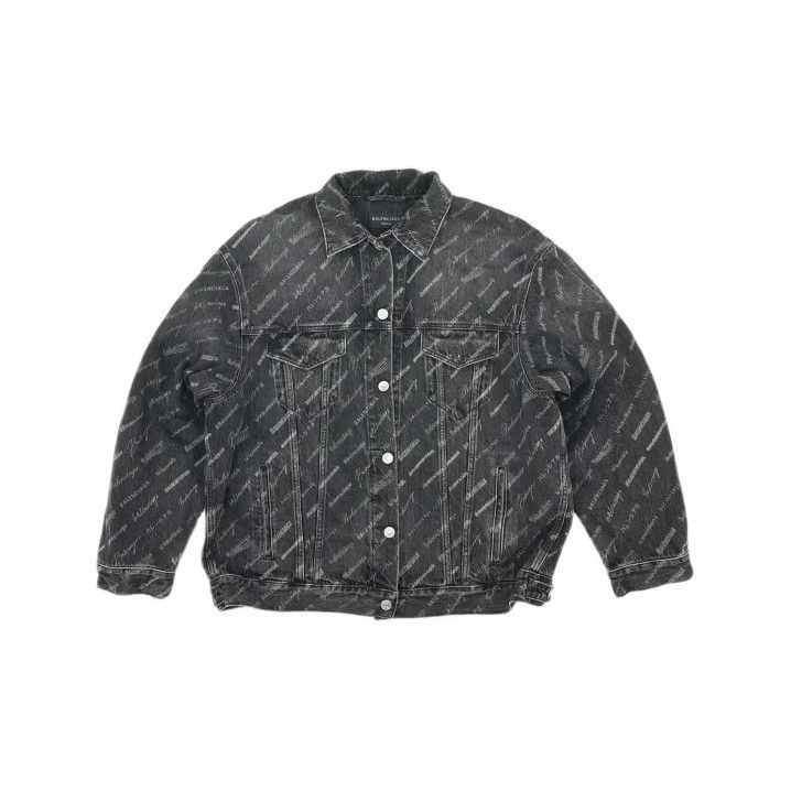 Balenciaga Balenciaga SS23 Logo Print Denim Jacket Size US S / EU 44-46 / 1 - 2 Thumbnail