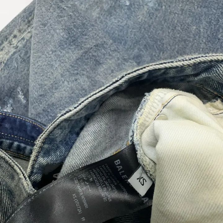 Balenciaga Balenciaga Distressed Blue Wide-Leg Jeans for All Size US 26 / EU 42 - 5 Thumbnail