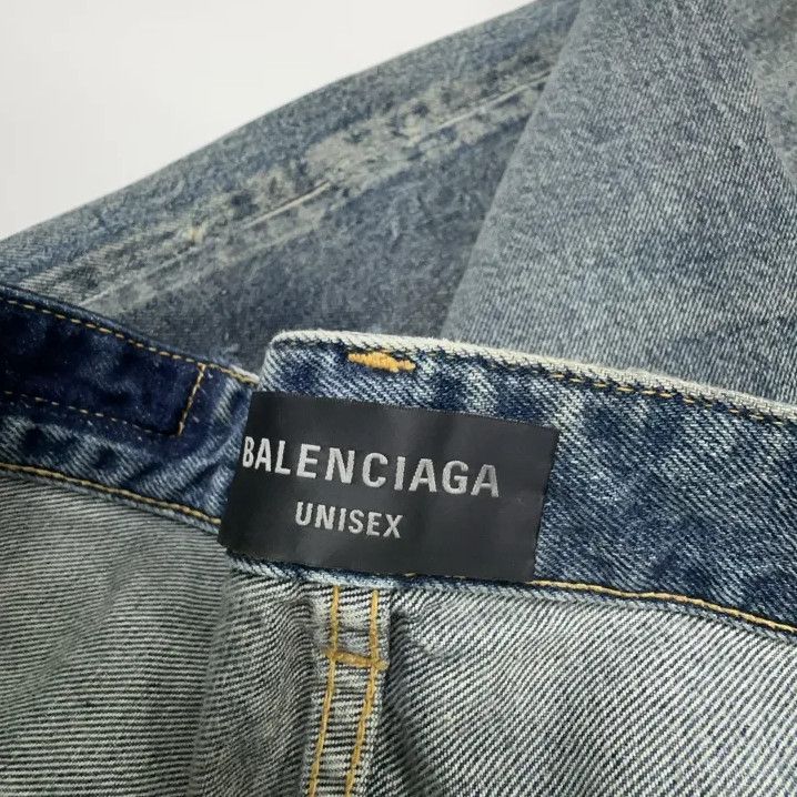 Balenciaga Balenciaga Distressed Blue Wide-Leg Jeans for All Size US 26 / EU 42 - 6 Thumbnail