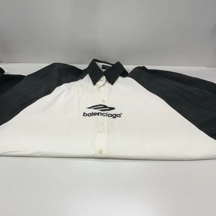 Balenciaga Balenciaga Contrast Logo Long Sleeve Shirt Size US XXS / EU 40 - 8 Thumbnail