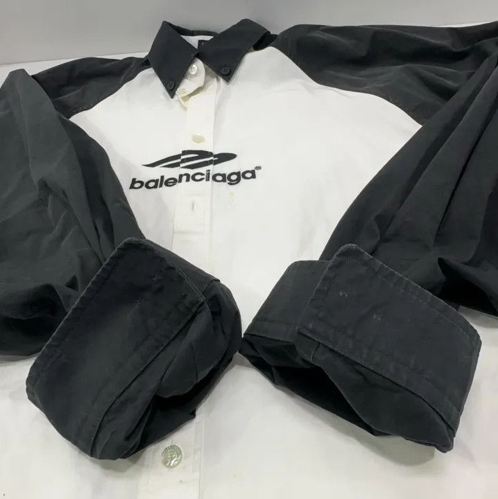 Balenciaga Balenciaga Contrast Logo Long Sleeve Shirt Size US XXS / EU 40 - 13 Thumbnail