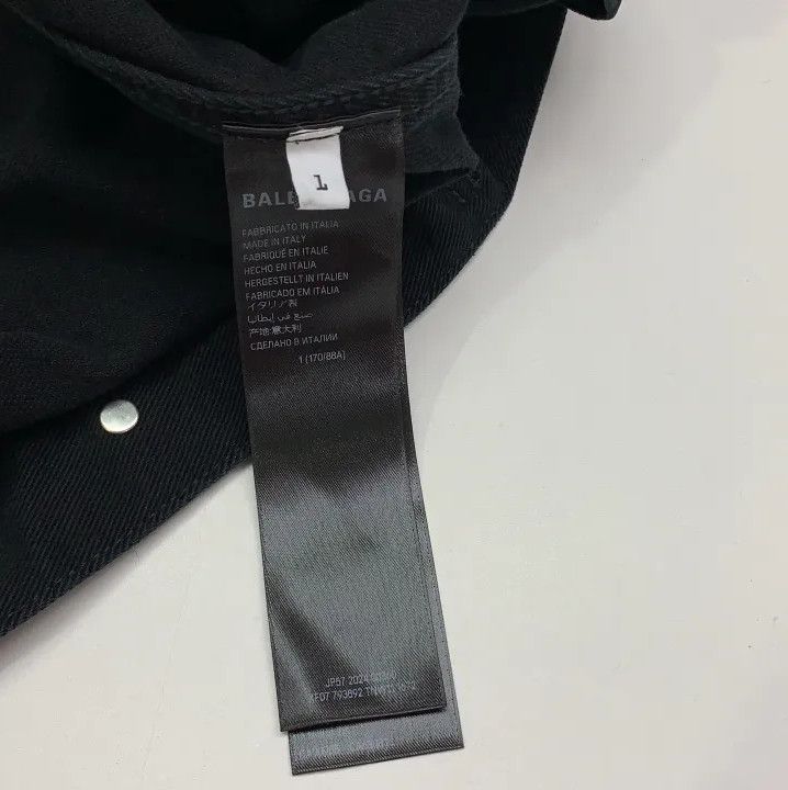 Balenciaga Balenciaga Black Long Sleeve Denim Jacket Size US S / EU 44-46 / 1 - 3 Thumbnail