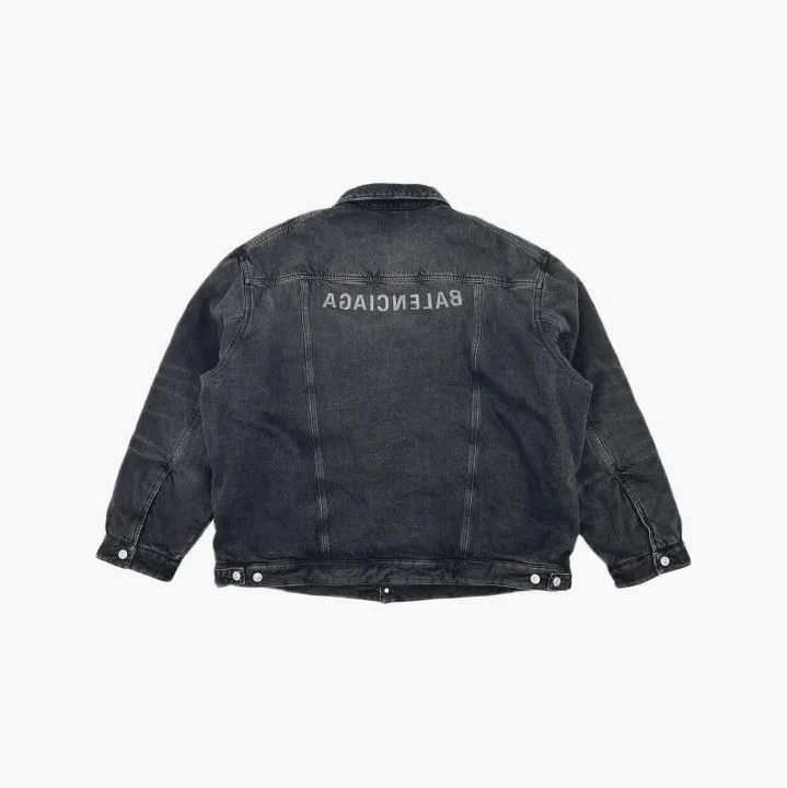 Balenciaga Balenciaga Vintage Logo Print Denim Jacket Size US L / EU 52-54 / 3 - 3 Thumbnail