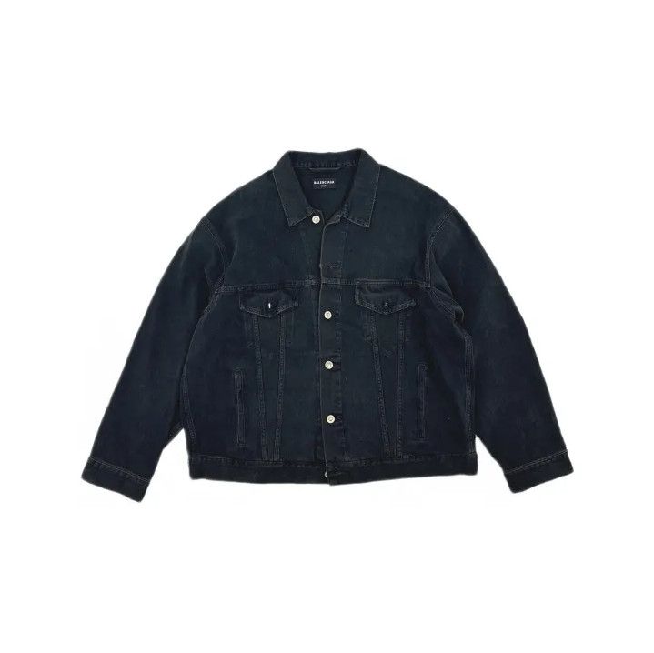 Balenciaga Balenciaga Black Logo Denim Jacket Size US XS / EU 42 / 0 - 2 Thumbnail