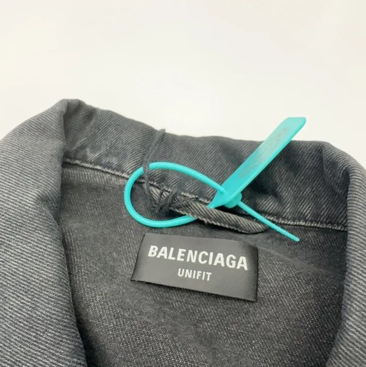 Balenciaga Balenciaga Black Spray Effect Denim Jacket Size US S / EU 44-46 / 1 - 3 Thumbnail