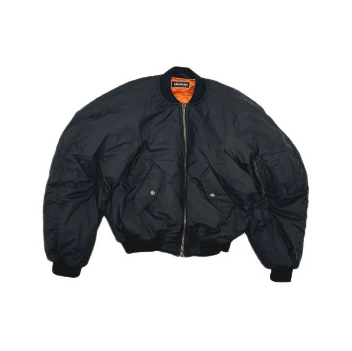 Balenciaga Balenciaga Men's Black Pilot Jacket Size US L / EU 52-54 / 3 - 2 Thumbnail