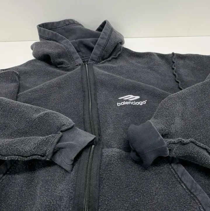 Balenciaga Balenciaga 3B Sports Icon Hooded Zip Sweatshirt Size US S / EU 44-46 / 1 - 10 Thumbnail