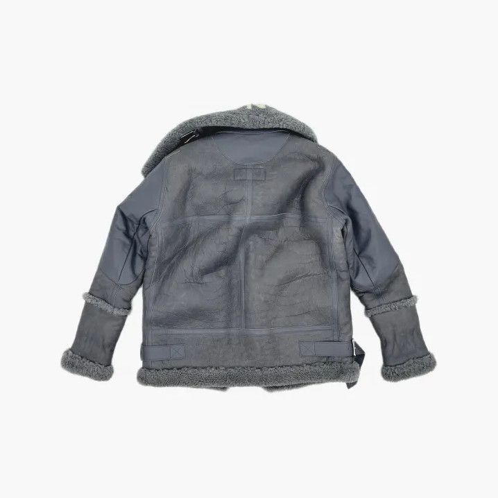 Balenciaga Balenciaga Gray Leather Zip-Collar Jacket Size US S / EU 44-46 / 1 - 3 Thumbnail