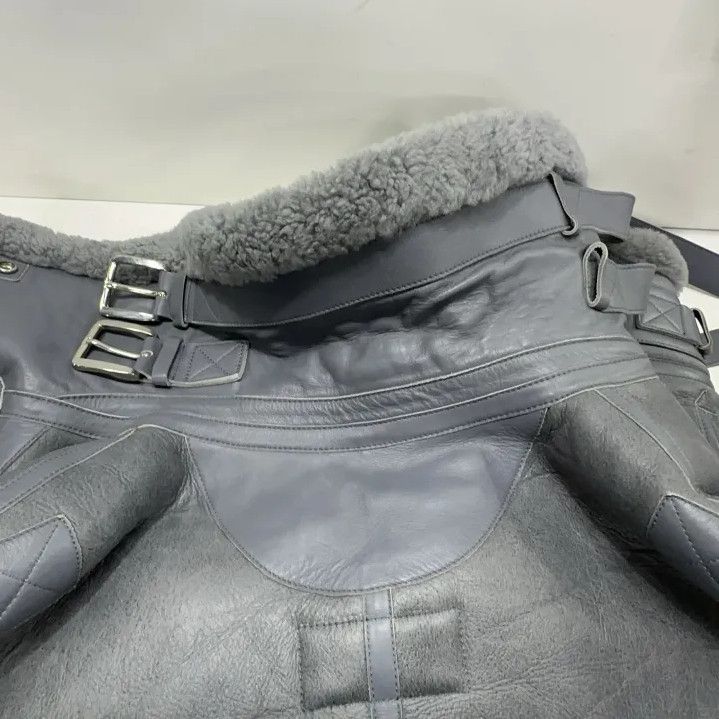 Balenciaga Balenciaga Gray Leather Zip-Collar Jacket Size US S / EU 44-46 / 1 - 8 Thumbnail