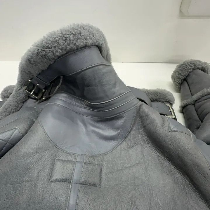 Balenciaga Balenciaga Gray Leather Zip-Collar Jacket Size US S / EU 44-46 / 1 - 9 Thumbnail