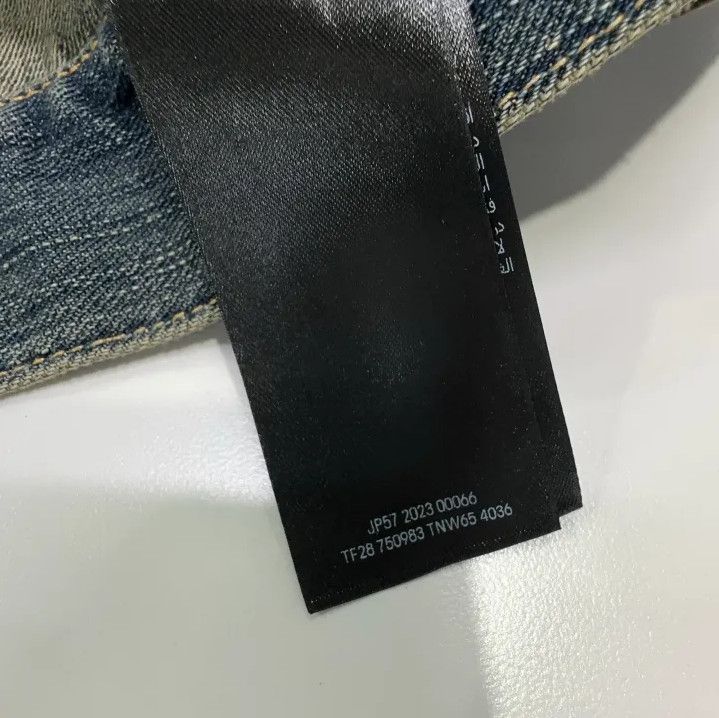 Balenciaga Balenciaga Indigo Denim Jacket with Logo Print Size US S / EU 44-46 / 1 - 6 Thumbnail