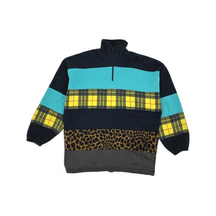 Balenciaga Balenciaga Colorblock Long Sleeve Zip Sweatshirt Size US XS / EU 42 / 0 - 2 Thumbnail