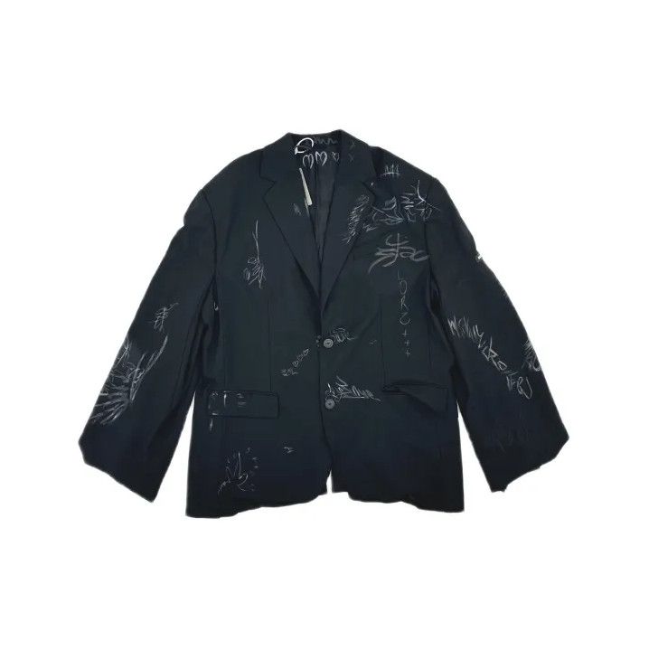 Balenciaga Balenciaga Graffiti Print Single Button Blazer Size US XS / EU 42 / 0 - 2 Thumbnail