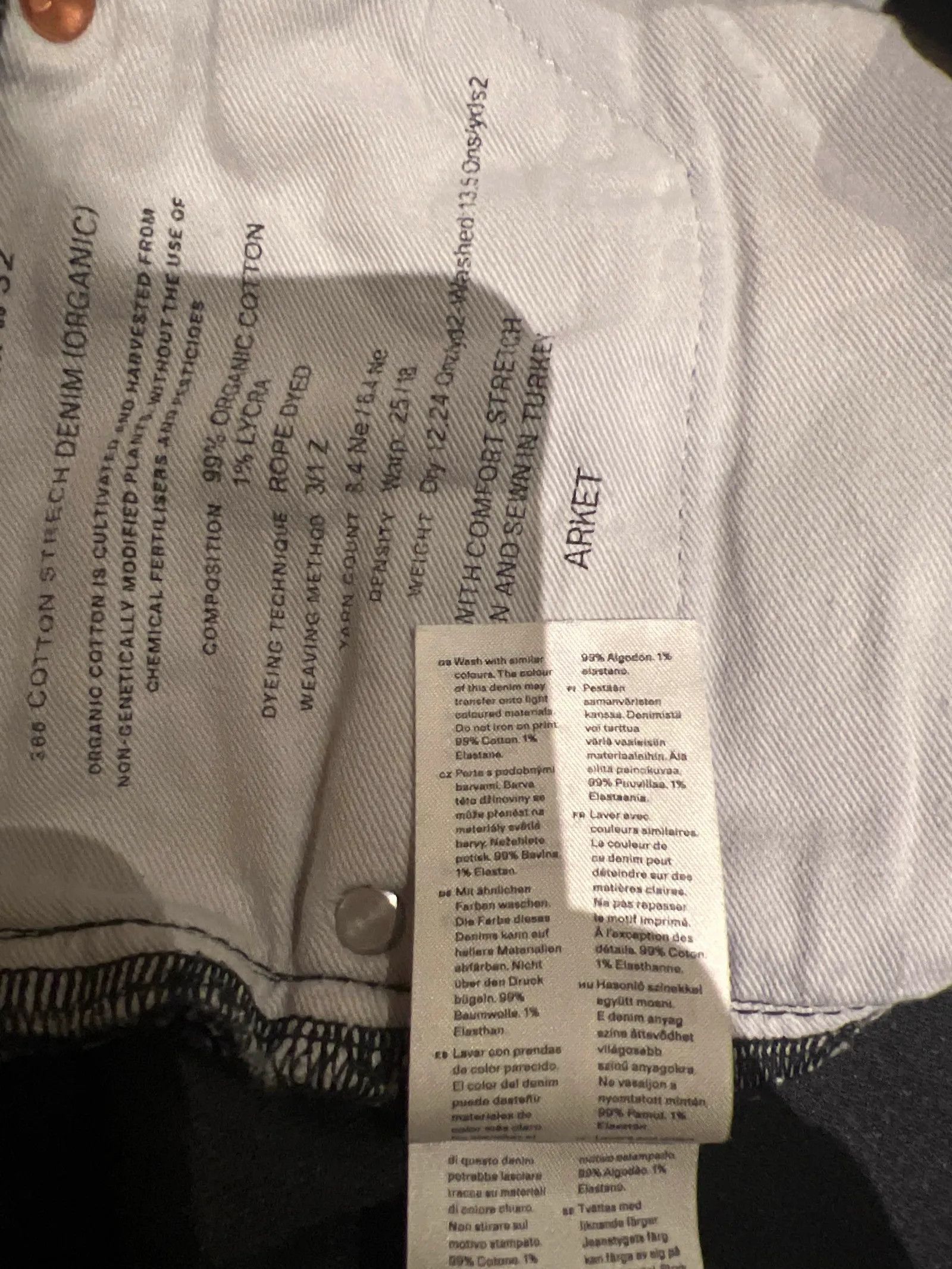 Arket Arket Arket M001 Slim cotton stretch denim Jeans Size US 32 / EU 48 - 3 Thumbnail