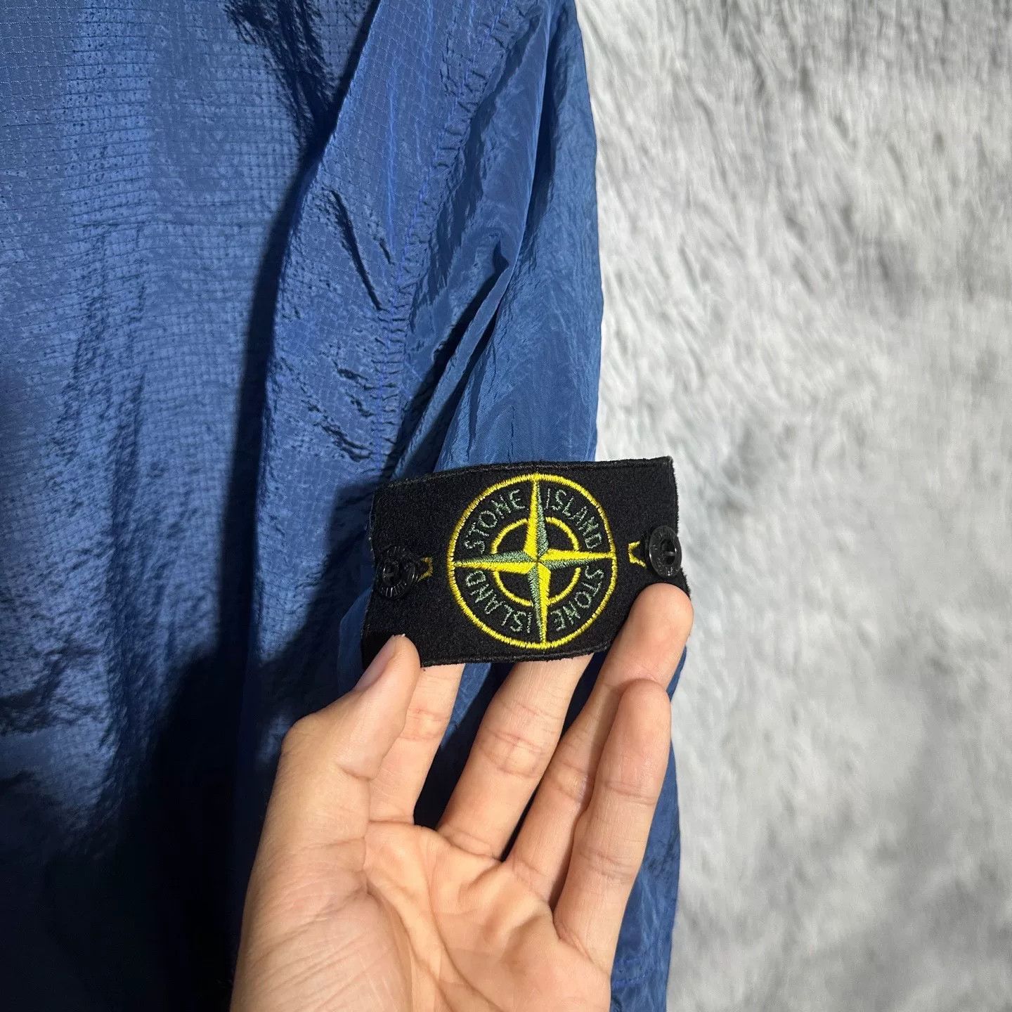 Stone Island blue half-zip jacket by Stone Island Size US XL / EU 56 / 4 - 4 Thumbnail