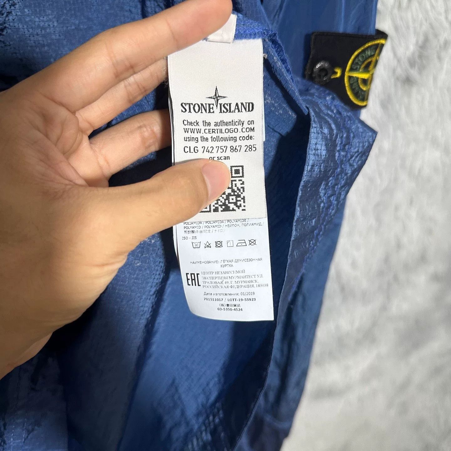 Stone Island blue half-zip jacket by Stone Island Size US XL / EU 56 / 4 - 6 Thumbnail