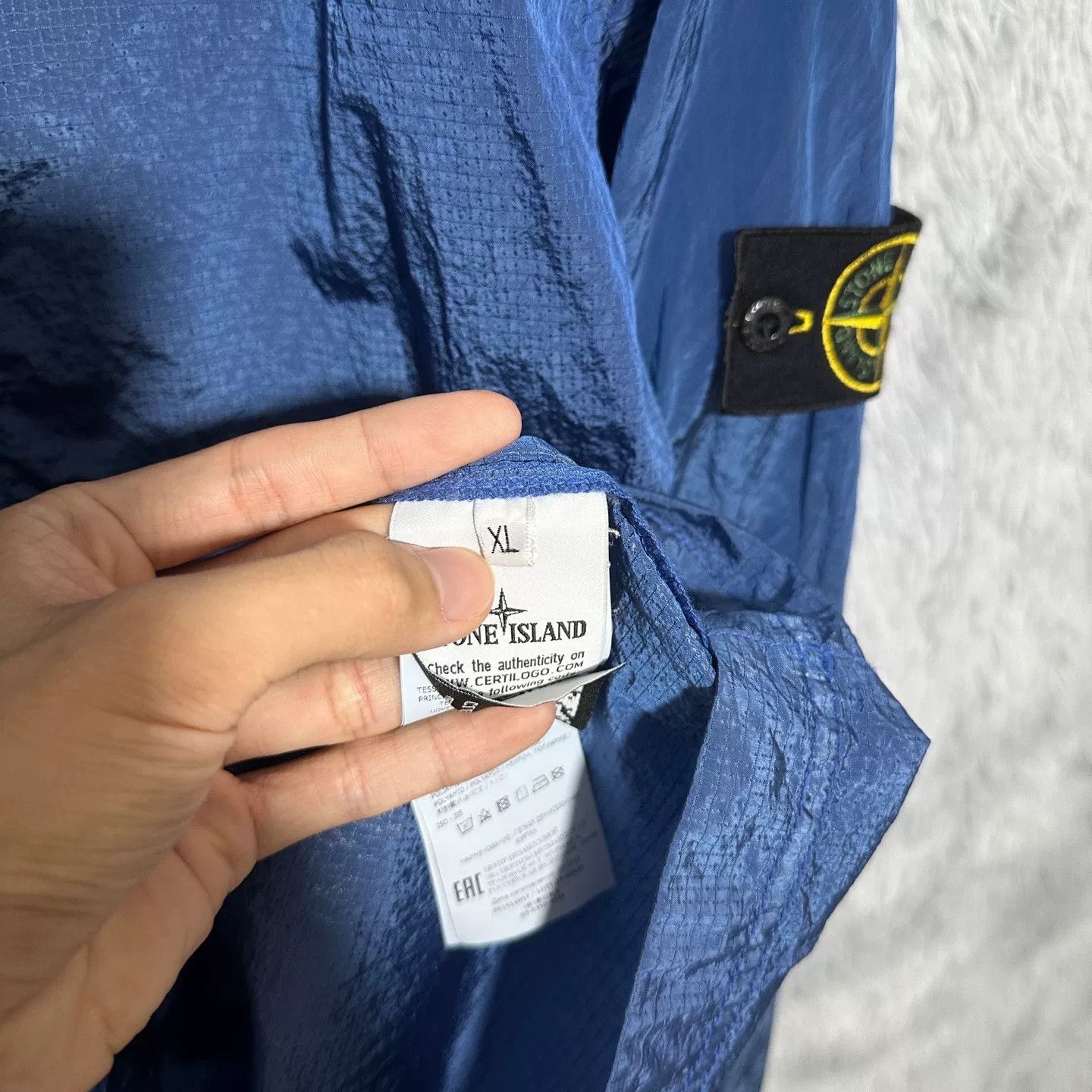 Stone Island blue half-zip jacket by Stone Island Size US XL / EU 56 / 4 - 5 Thumbnail