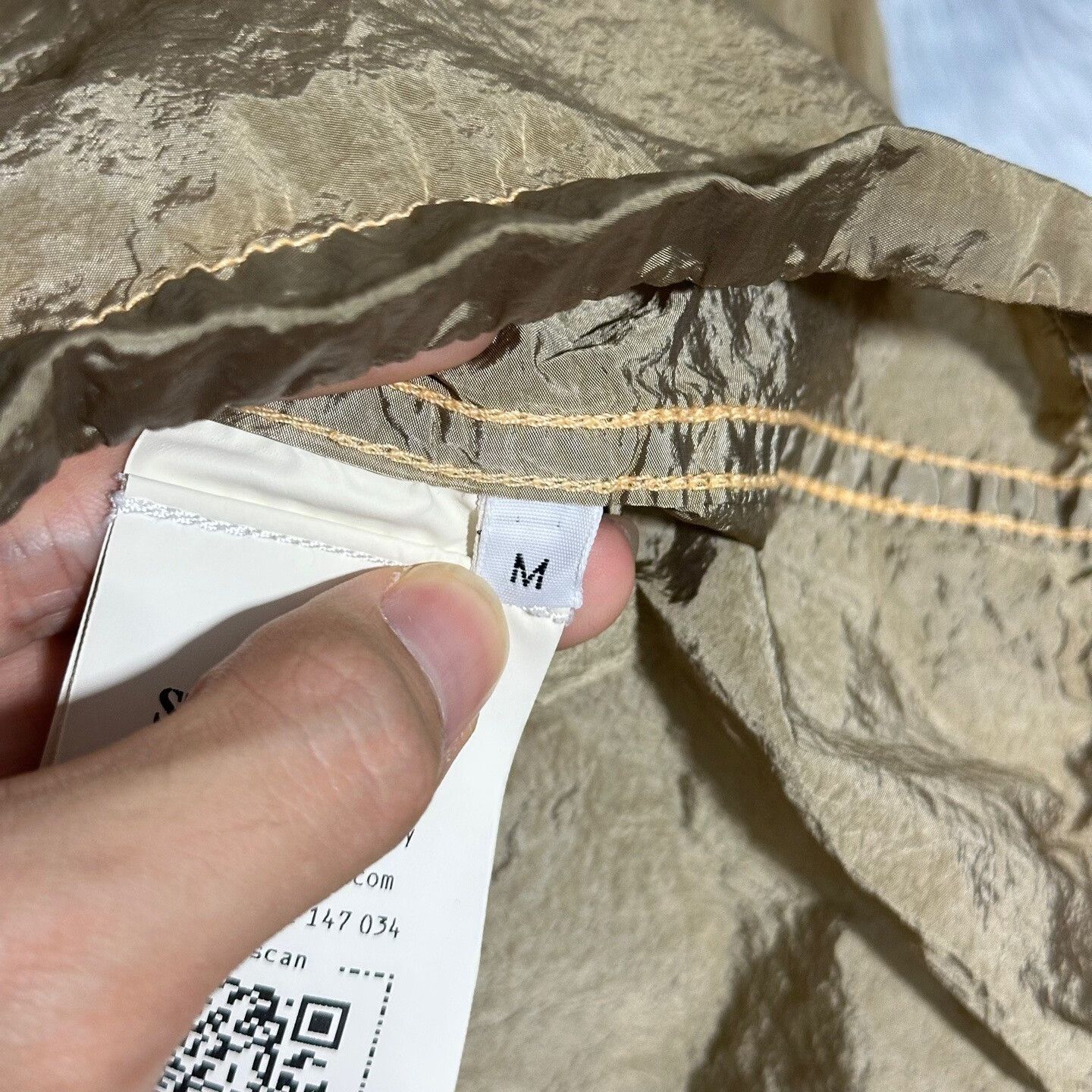 Stone Island stone island metallic nylon jacket gold color Size US M / EU 48-50 / 2 - 6 Thumbnail